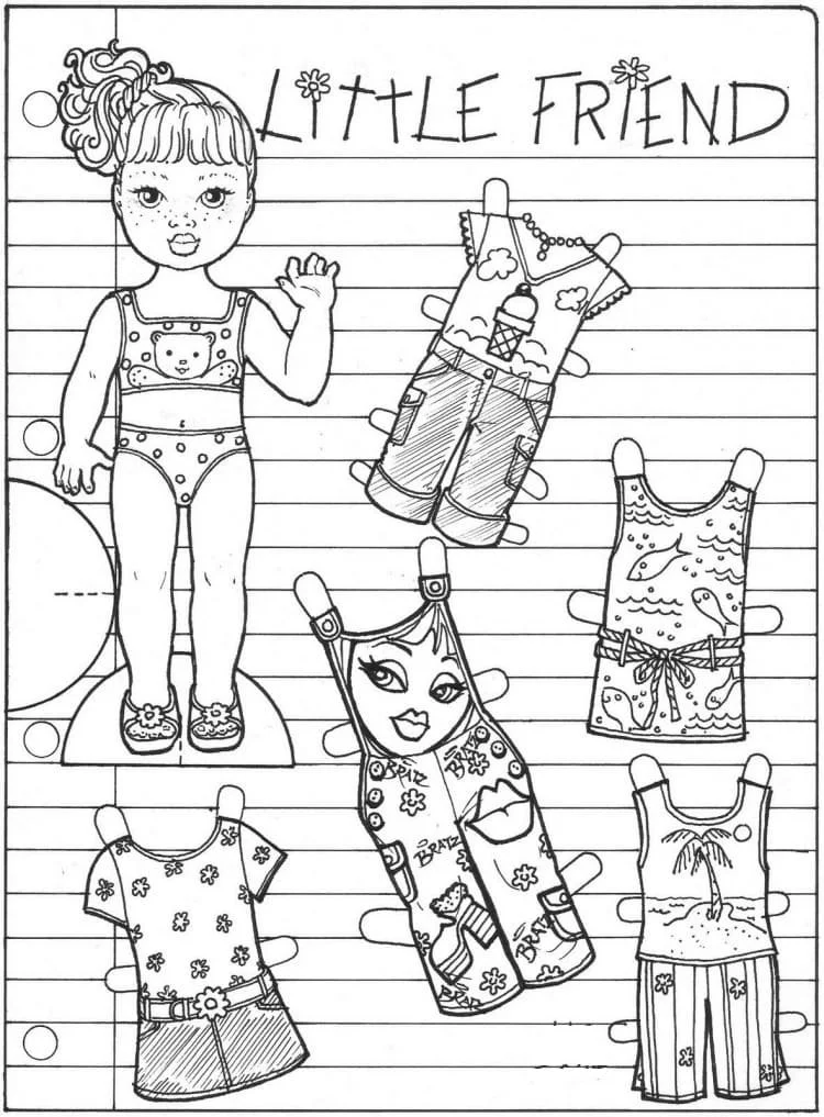 Munecas De Papel Para Colorear 39
