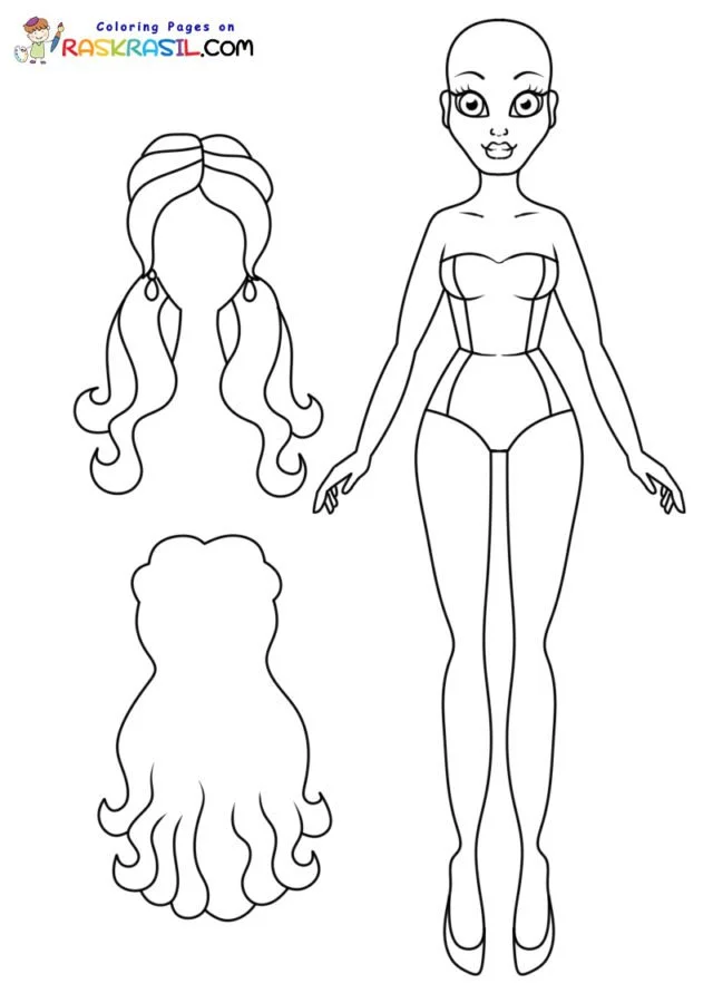 Munecas De Papel Para Colorear 4