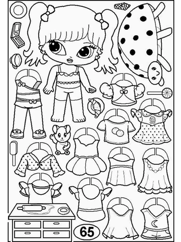 Munecas De Papel Para Colorear 41