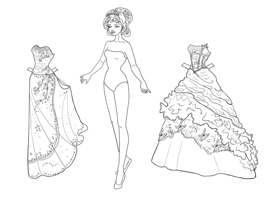 Munecas De Papel Para Colorear 49