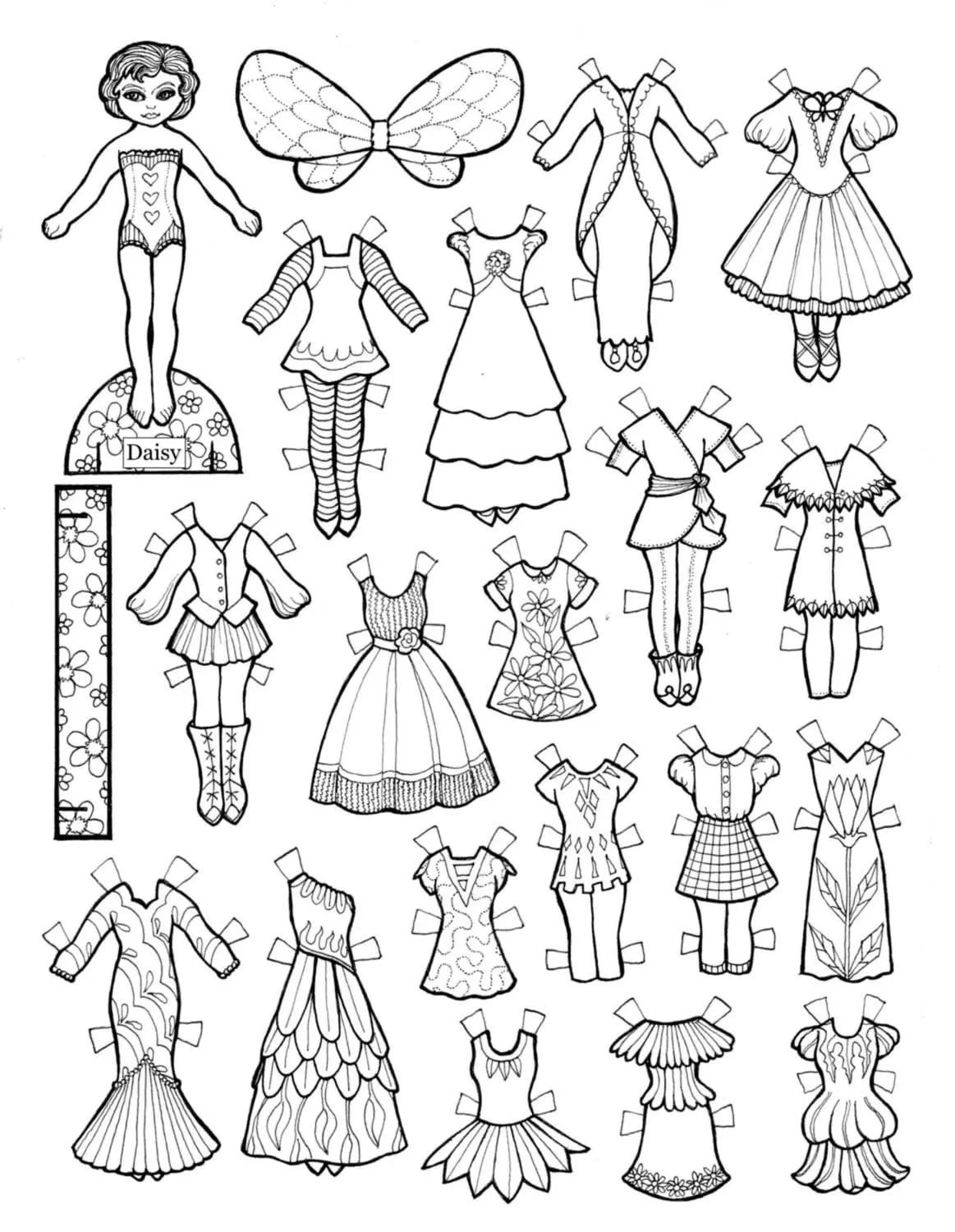 Munecas De Papel Para Colorear 76