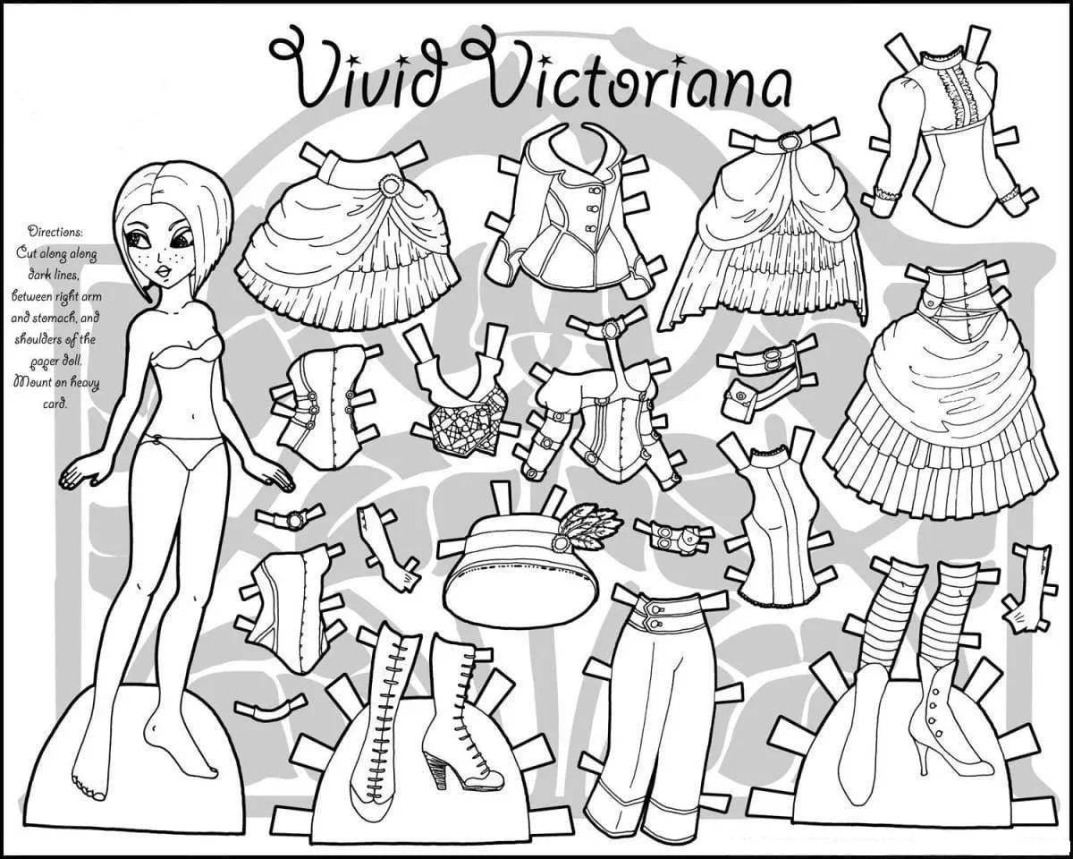 Munecas De Papel Para Colorear 78