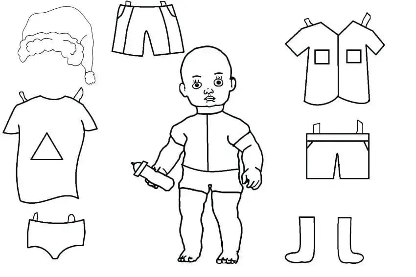 Munecas De Papel Para Colorear 9