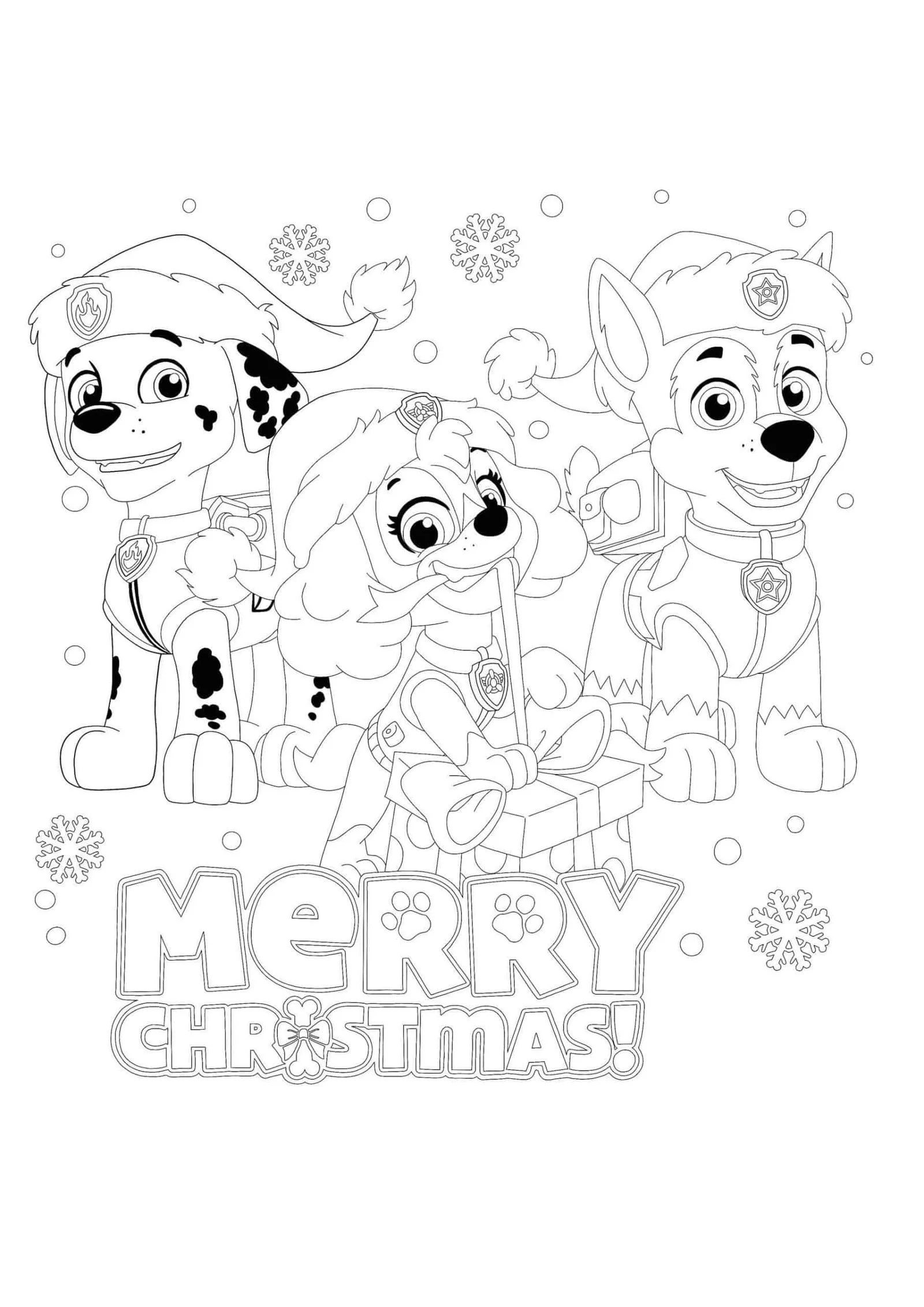 Paw Patrol Christmas Coloring Pages 28
