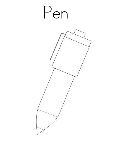 Pen Coloring Pages
