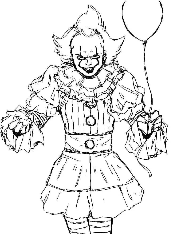 Desenhos de Pennywise Para Colorir 7