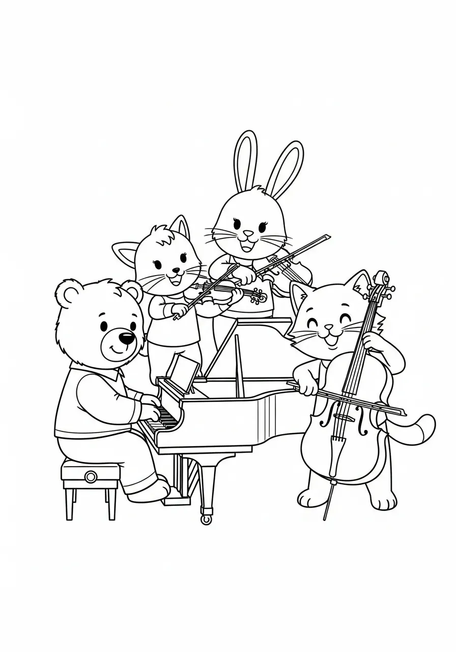 Piano Paginas para Colorir 10