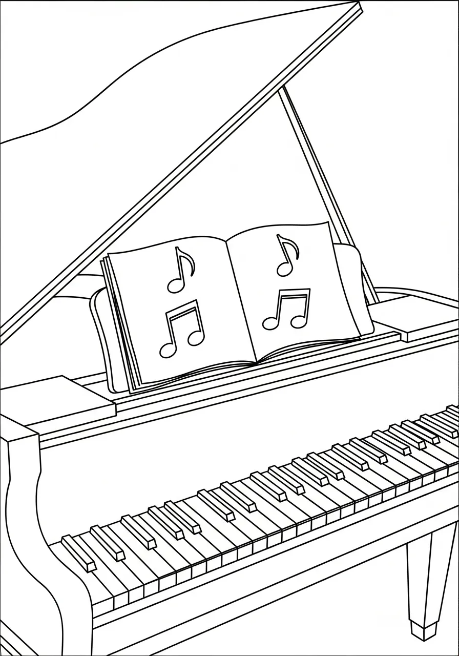 Piano Paginas para Colorir 13