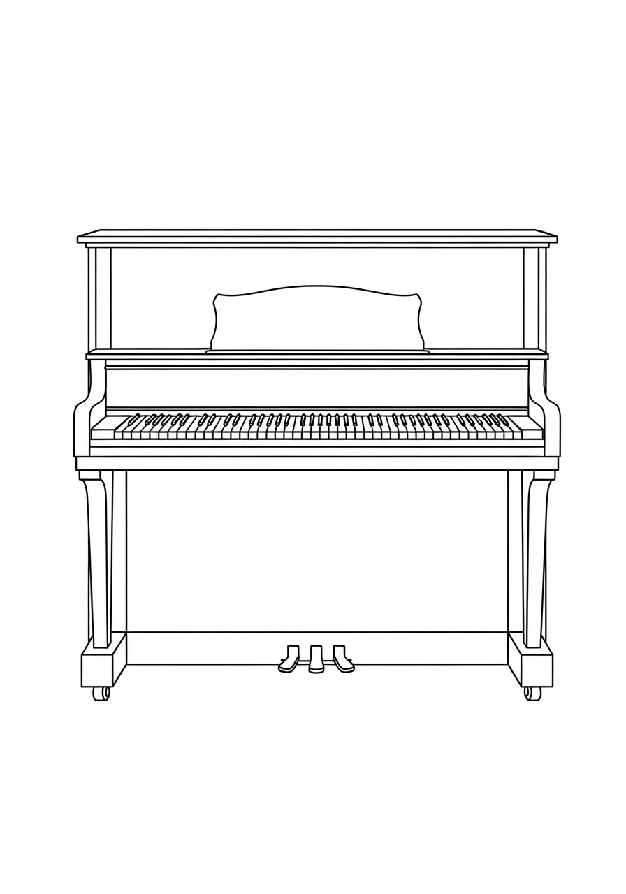 Piano Paginas para Colorir 16