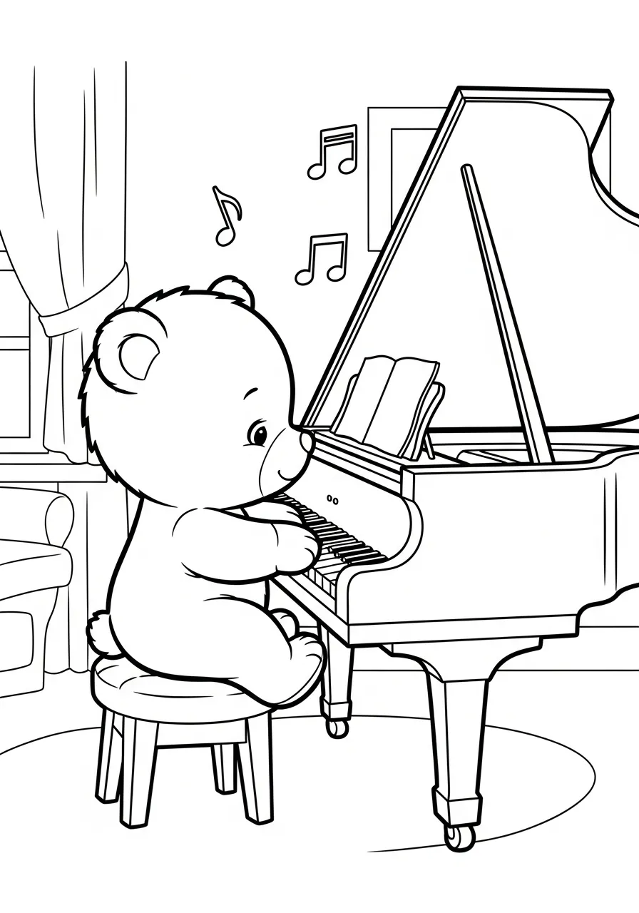Piano Paginas para Colorir 17