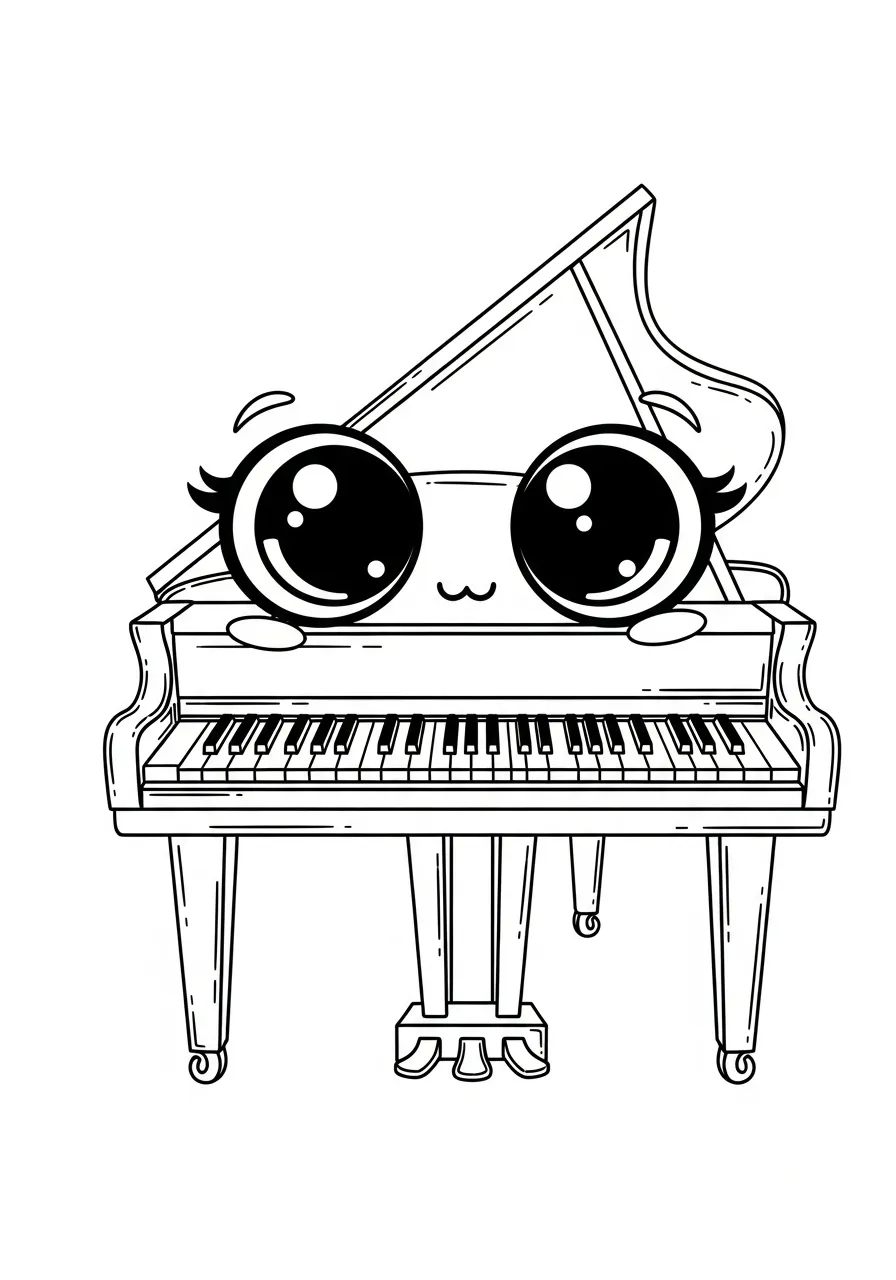 Piano Paginas para Colorir 18