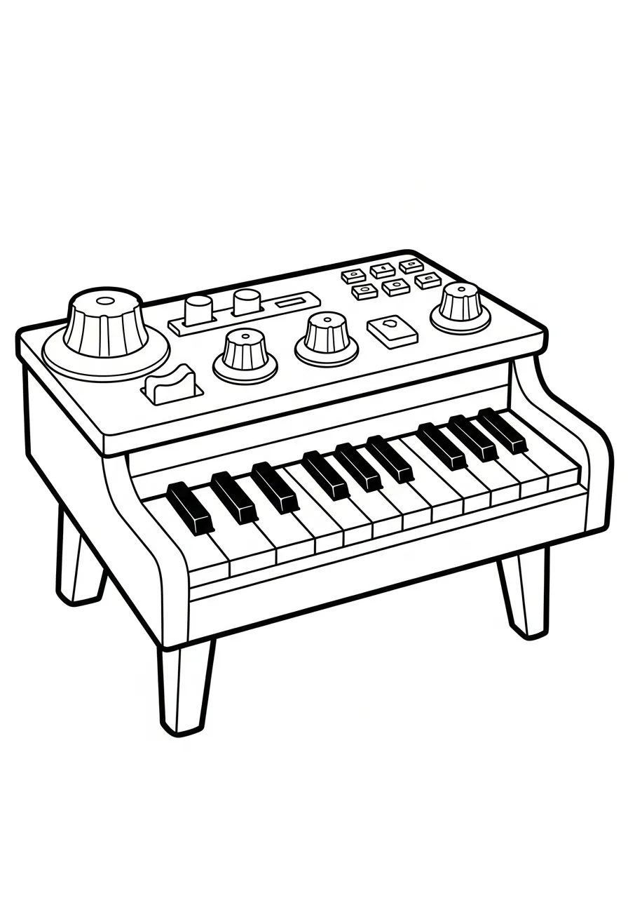 Piano Paginas para Colorir 19