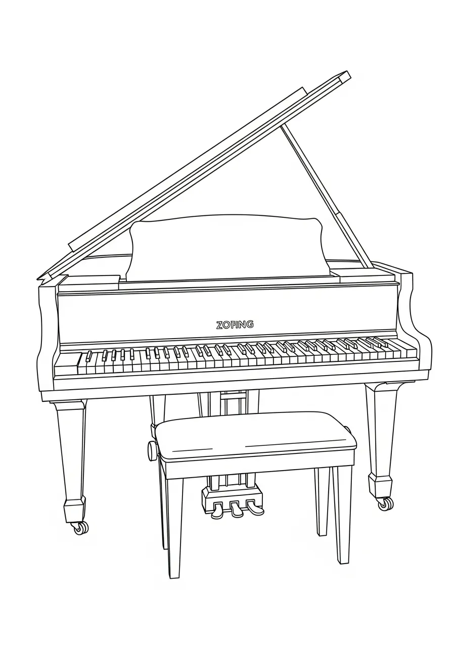 Piano Paginas para Colorir 23