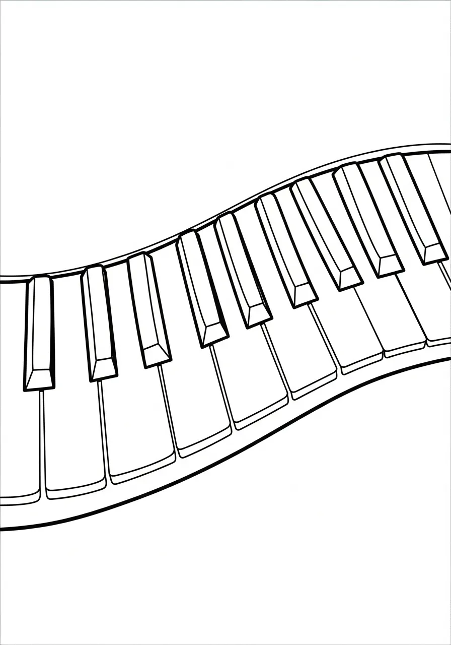 Piano Paginas para Colorir 3