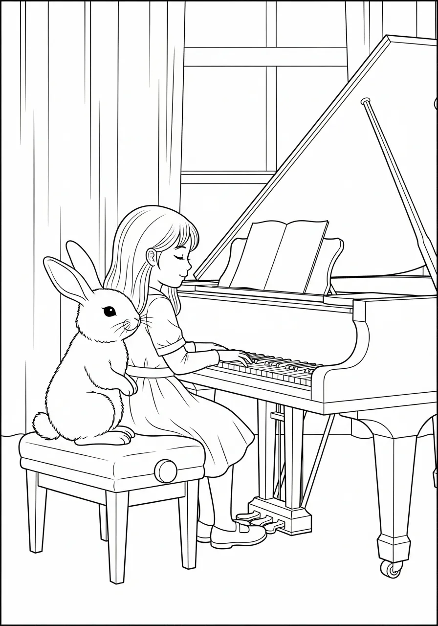 Piano Paginas para Colorir 9