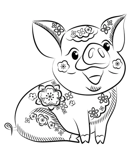 Schwein Ausmalbilder 11