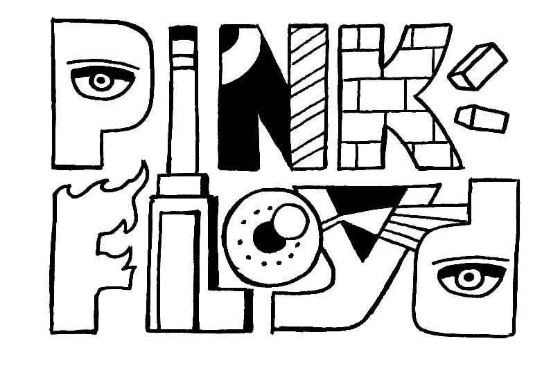 Pink Floyd Para Colorir 5