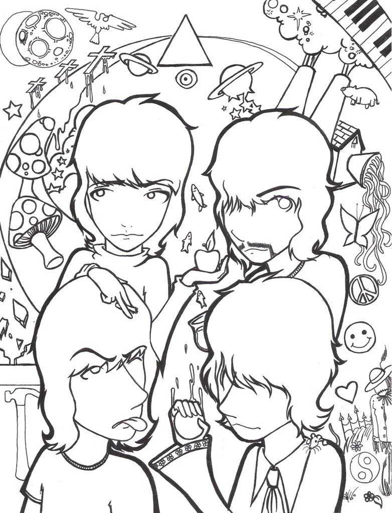 Pink Floyd Para Colorir 8