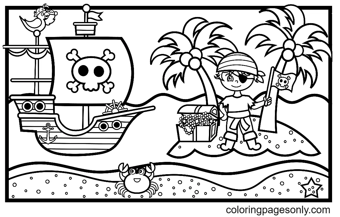 Piratas Para Colorear 6