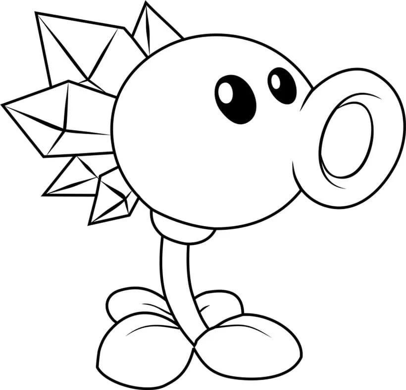 Plantas Vs Zombies Para Colorear 1