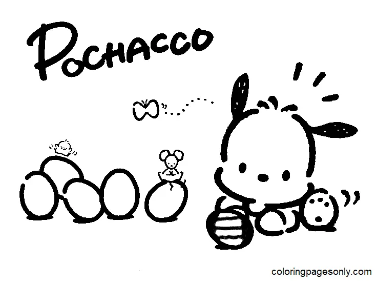 Desenhos de Pochacco Para Colorir 16