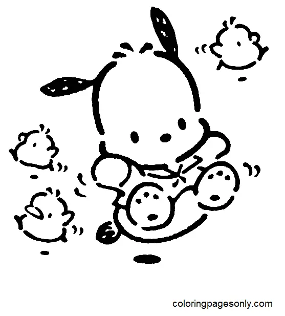 Desenhos de Pochacco Para Colorir 2