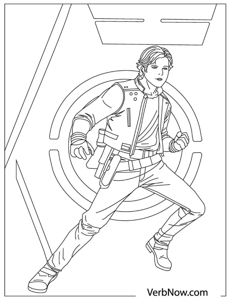 Poe Dameron Para Colorear 13