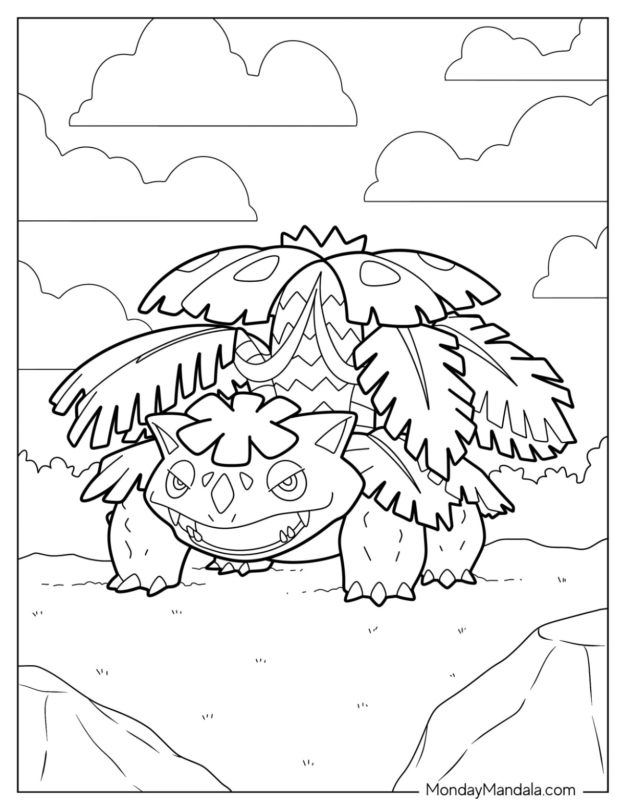 Pokemon Venusaur Para Colorear 7