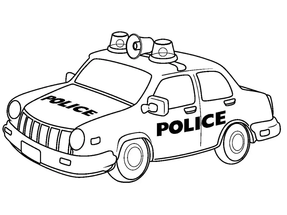 Polizei Auto Ausmalbilder