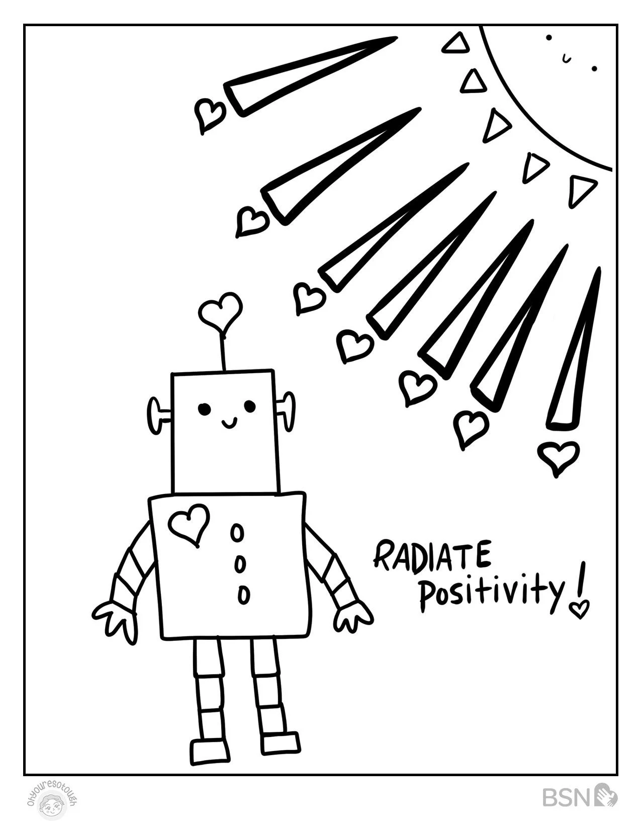 Desenhos de Positividade Para Colorir 14