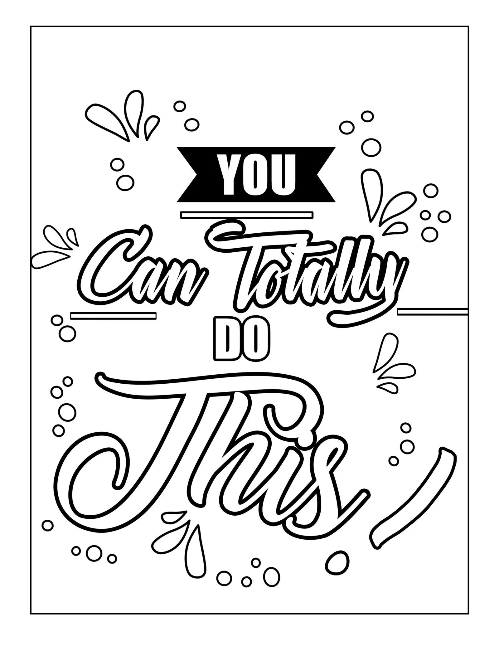 Desenhos de Positividade Para Colorir 3