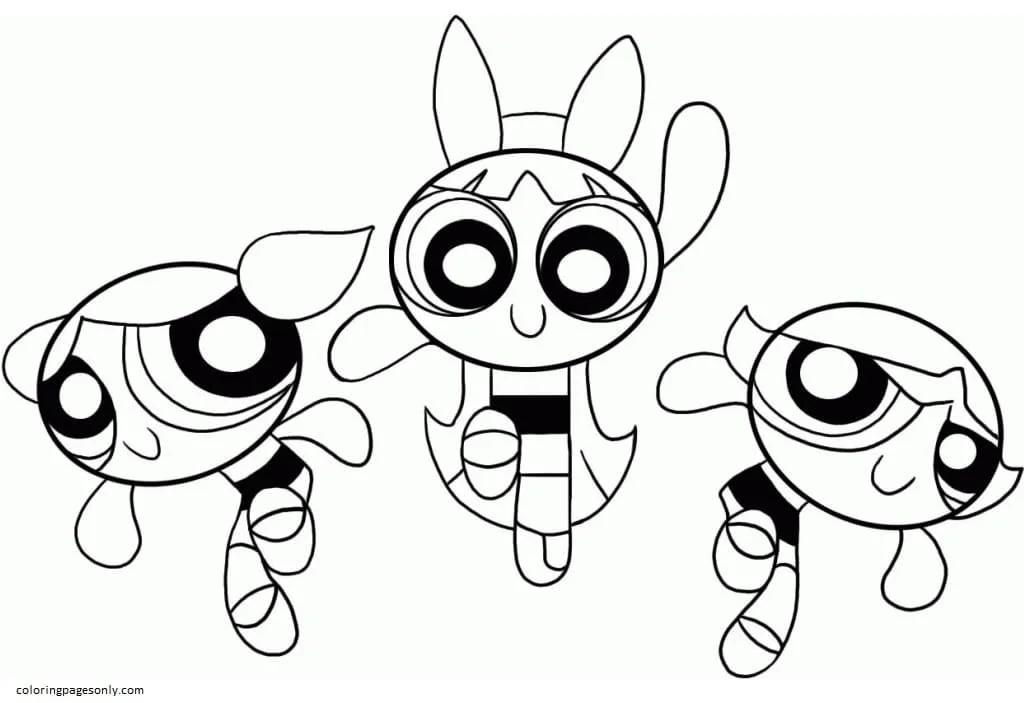 Powerpuff Girls Coloring Pages 1