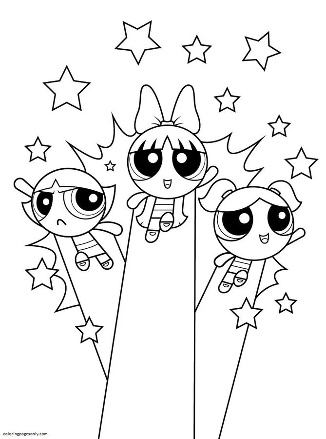 Powerpuff Girls Coloring Pages 11