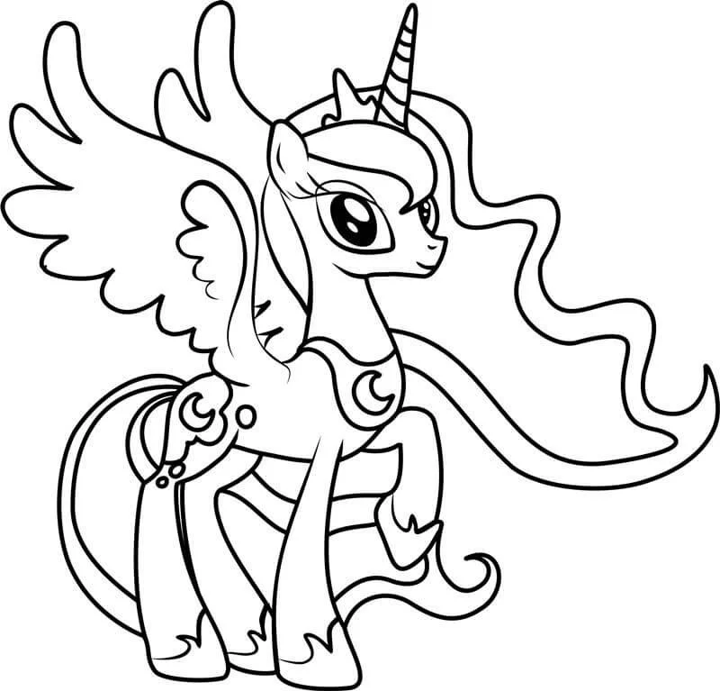Princesa Luna Para Colorear 1