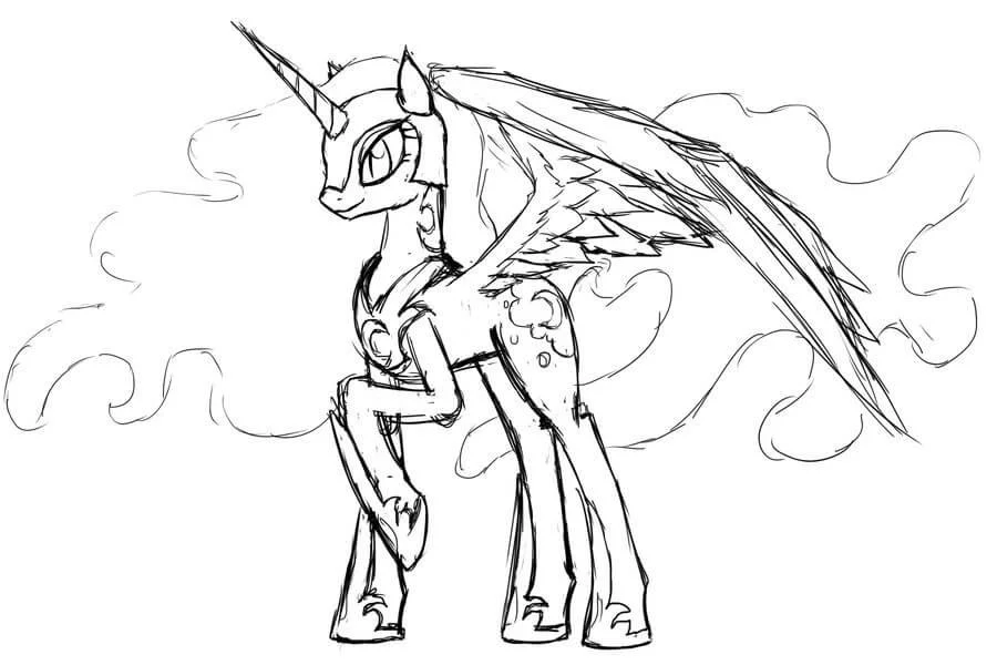 Princesa Luna Para Colorear 12