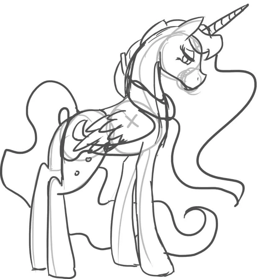 Princesa Luna Para Colorear 14