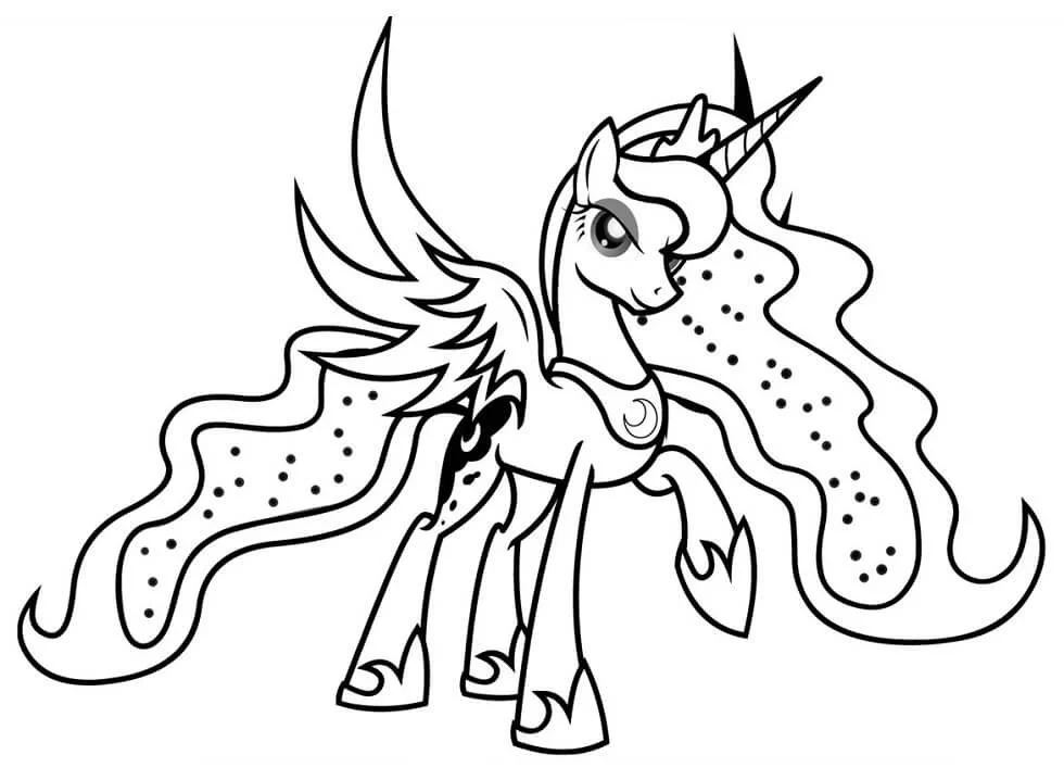 Princesa Luna Para Colorear 3