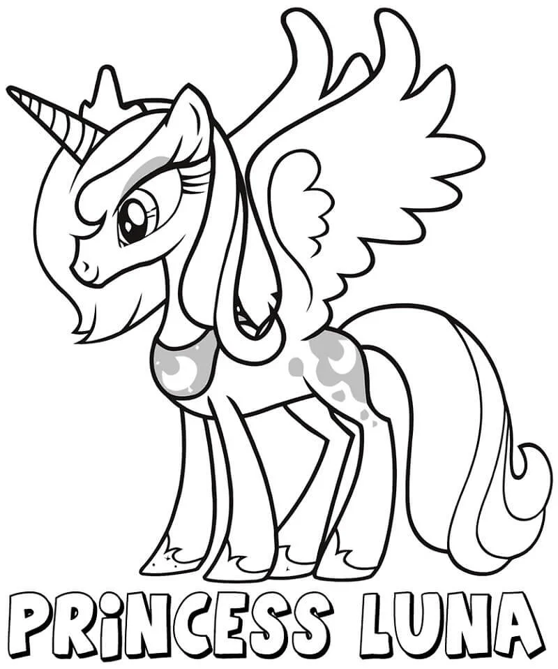 Princesa Luna Para Colorear 5