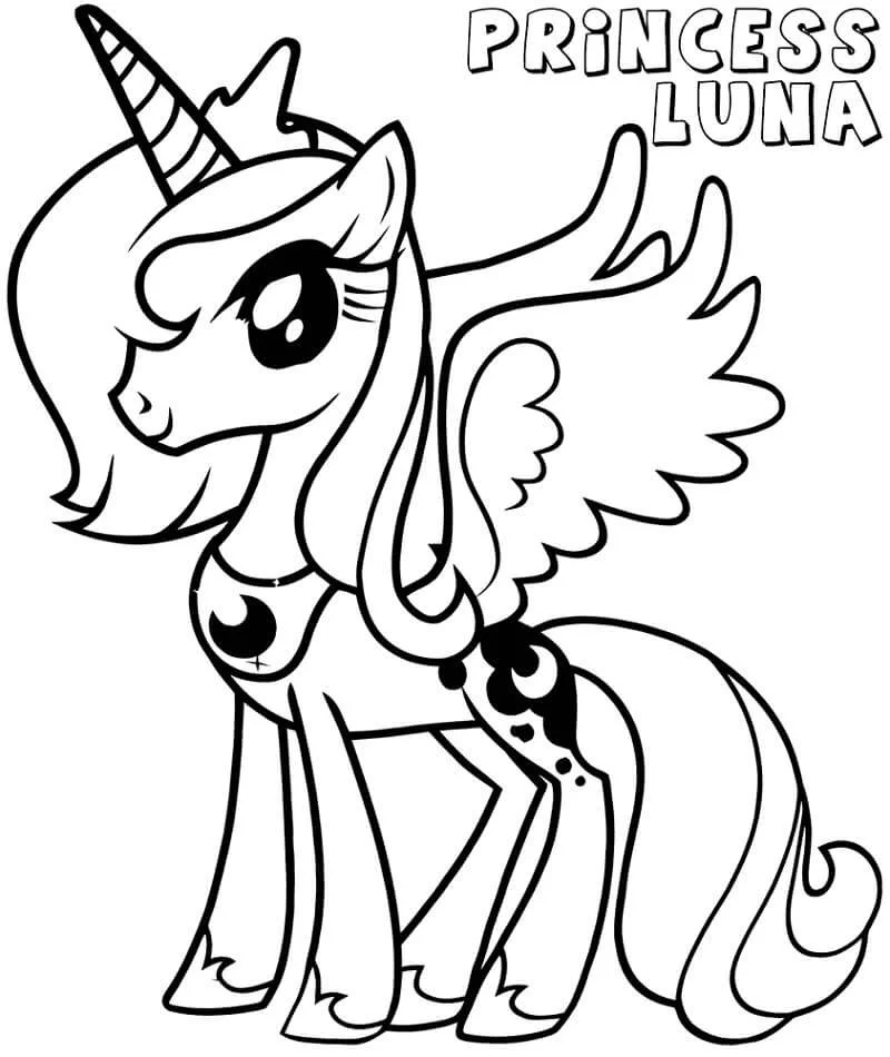 Princesa Luna Para Colorear 7