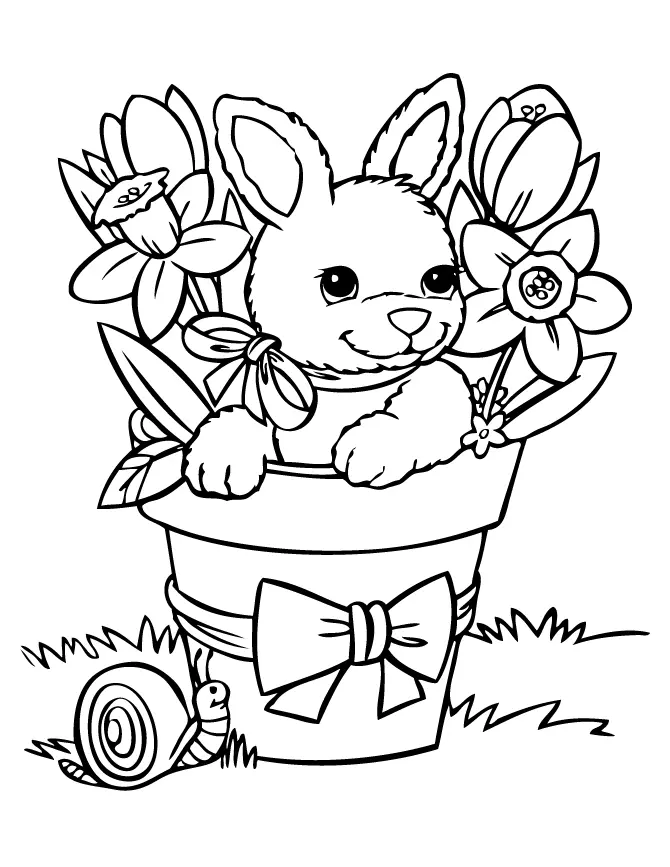 Rabbit Coloring Pages 16