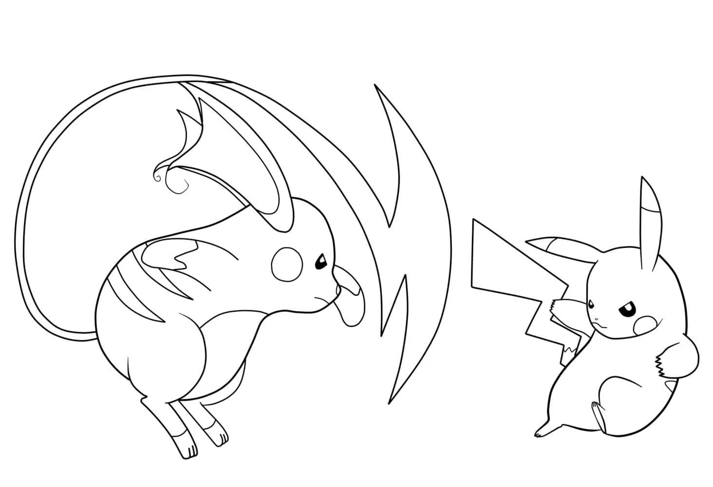 Raichu Coloring Pages 10