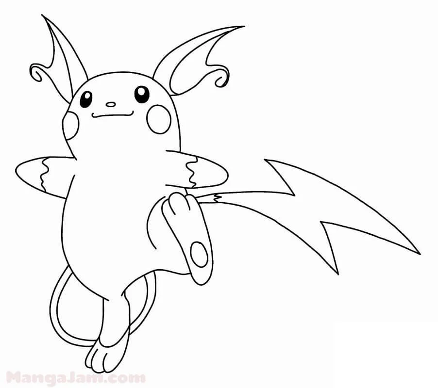 Raichu Coloring Pages 15