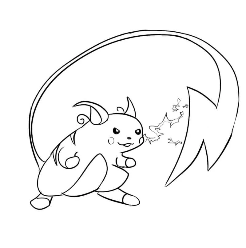 Raichu Coloring Pages 20