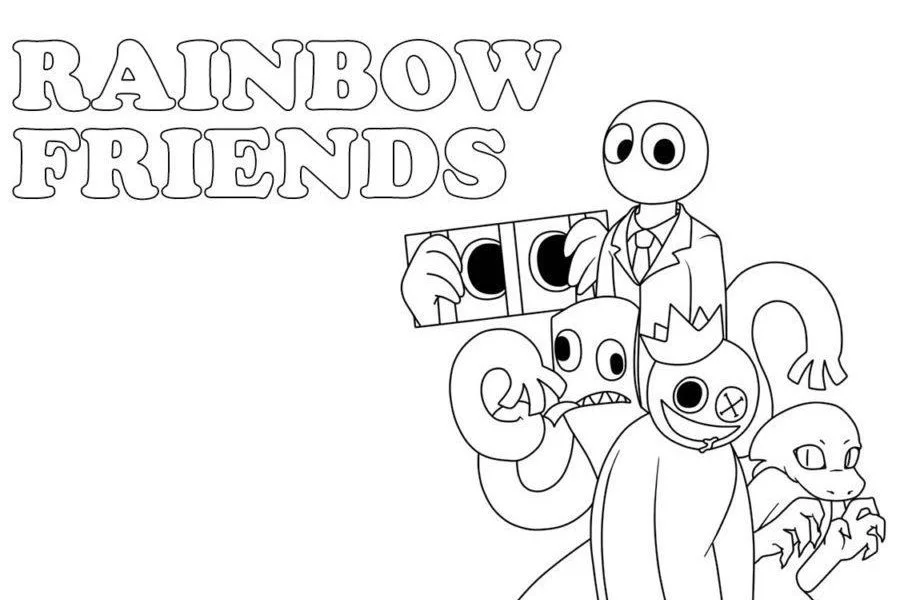 Regenbogenfreunde 2 Ausmalbilder