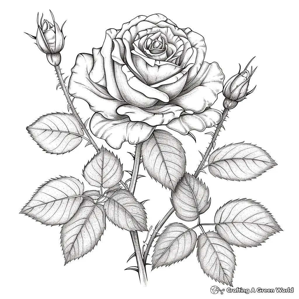 Flores Realistas para Colorir 3