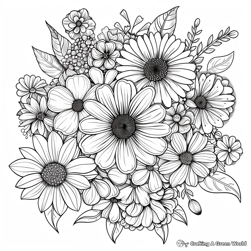Flores Realistas para Colorir 95