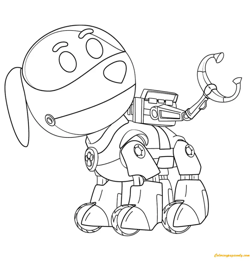 Paw Patrol Con Robo Dog Para Colorear 1
