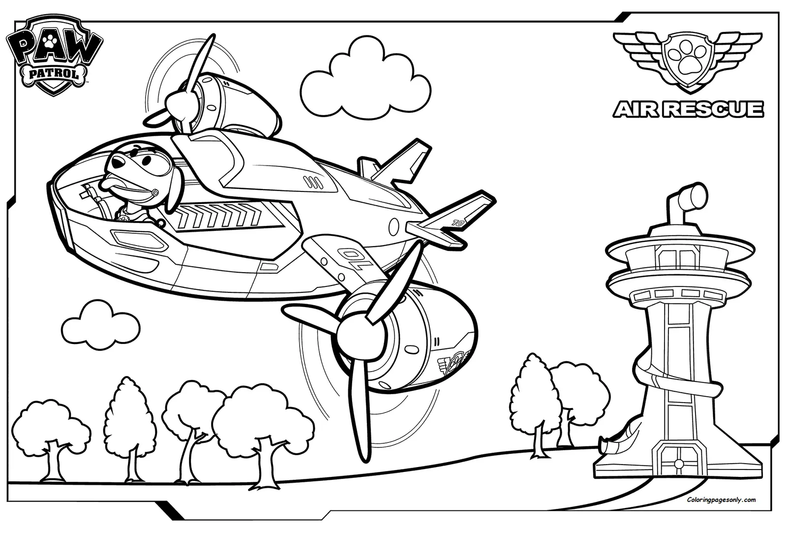 Paw Patrol Con Robo Dog Para Colorear 2