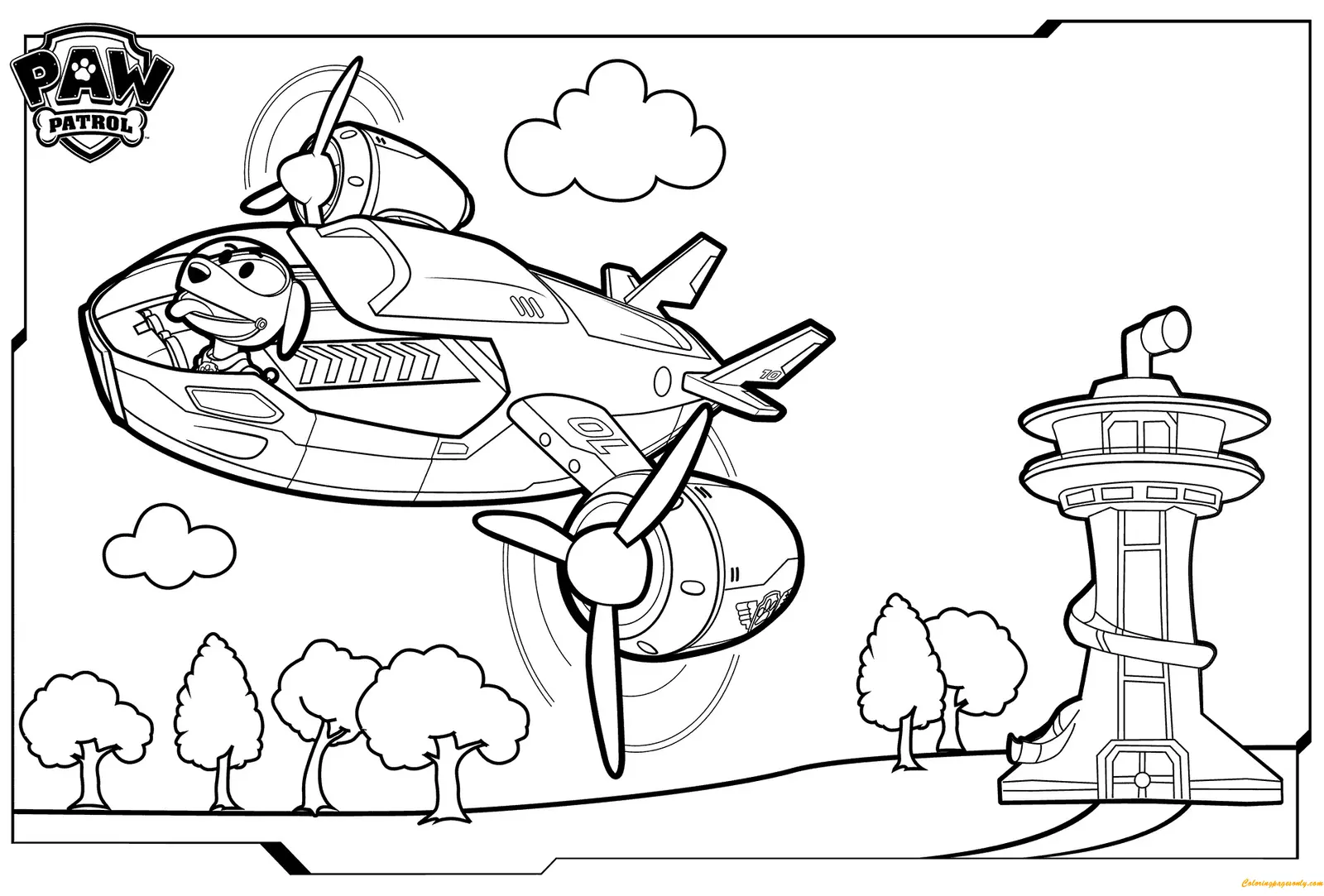Paw Patrol Con Robo Dog Para Colorear 3