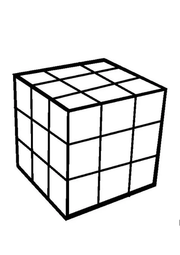 Desenhos de Rubiks Kubus Para Colorir 26